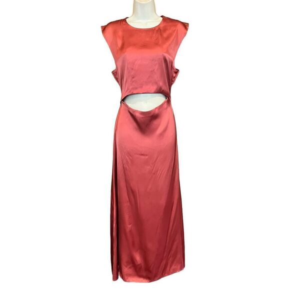 Loulou Studio Copan Cut-Out Midi Dress in Brick NWT Size Large - Picture 2 of 4
